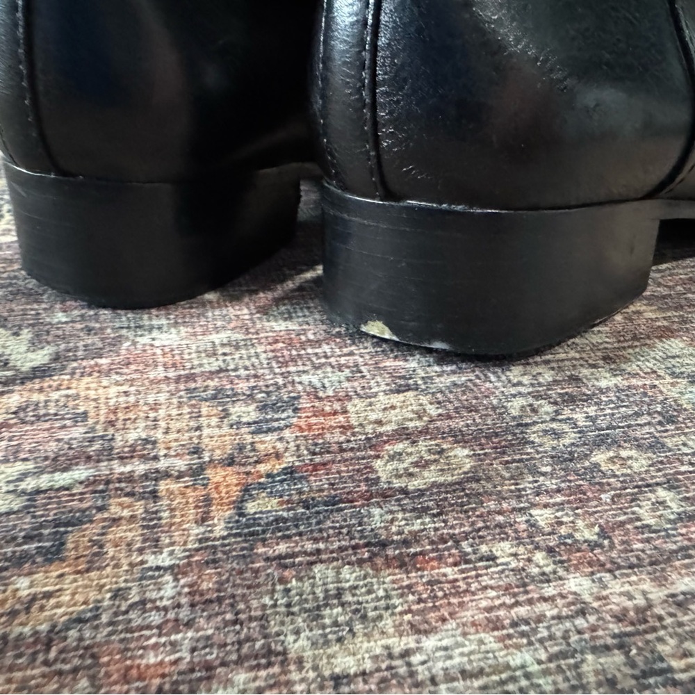 Tory Burch Kiernan Riding Tall Equestrian Classic Boots Black Leather 10.5 - Picture 14 of 16